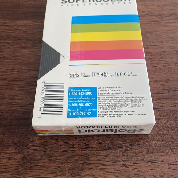 Polaroid super color video cassette vhs sealed - Picture 6 of 7
